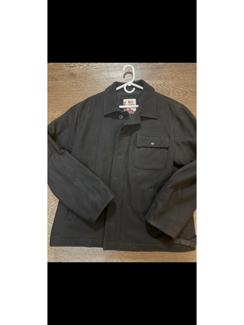 Old Navy Men's Black Wool Blend Jacket XL